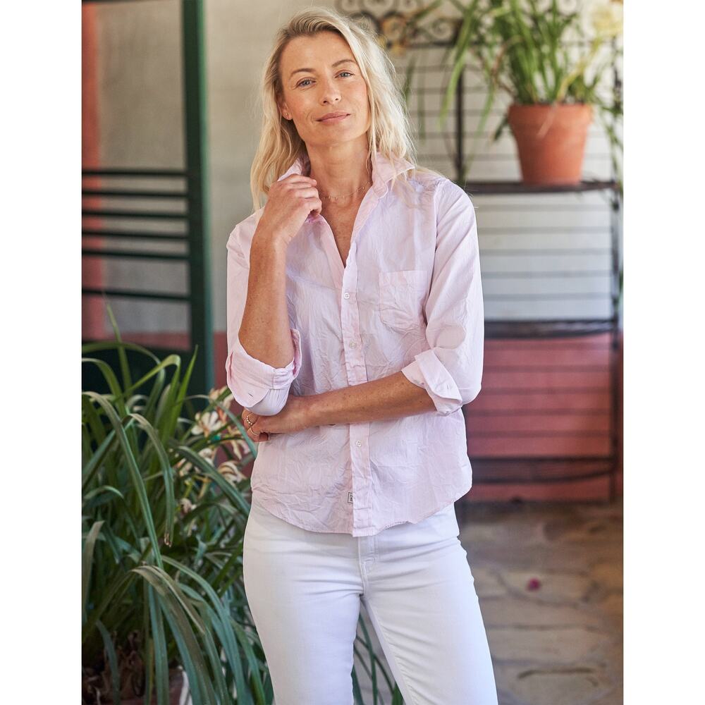 🩷Frank & Eileen Barry Heathered Light Pink Signature Crinkle XS